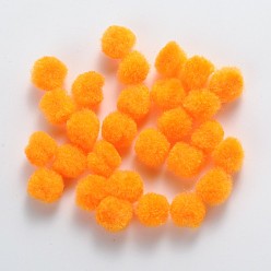 Orange DIY Doll Craft Pom Pom Yarn Pom Pom Balls, Orange, 10mm, about 2000pcs/bag