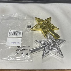 (52) Непрозрачная лаванда 2 шт 2 цвета пластиковая новогодняя елочная звезда украшение, для елочных игрушек, разноцветные, 128x106x25.5 мм, 1 шт / цвет