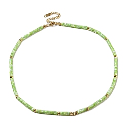 Аквамарин Ожерелья из окрашенных натуральных ракушек и бисера, с латунной застежкой, аквамарин, 16.54 дюйм (420 мм)
