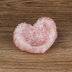 Розовый Кварц Украшение для дисплея с крыльями ангела из смолы, с натуральной крошкой розового кварца внутри статуй для украшения домашнего офиса, 95x70x50 мм