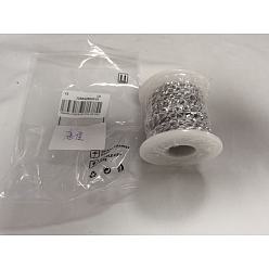 Нержавеющая Сталь Цвет 5m 304 цепи для ограждения из нержавеющей стали, несварные, с пластиковыми пустыми катушками, цвет нержавеющей стали, 8x6x1 мм