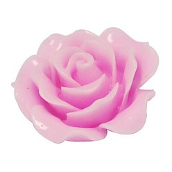 Бледно-Розовый Непрозрачные кабошоны из смолы, цветок, розовые, 20x9 мм