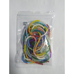Gemischte Farbe 8 Stränge undurchsichtig 8 Stil 7 Farben Milchglasperlen Stränge, facettierte Rondelle, Gemischte Farbe, 1 Strang / Stil