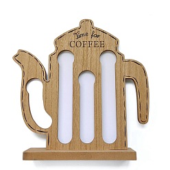 Сэнди Коричневый Деревянная стойка для хранения кофейных капсул, демонстрационные украшения, для домашнего офисного стола, песчаный коричневый, 300x300x50 мм