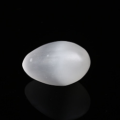 Селенит Яичные фигурки из натурального селенита, Украшения из камня с энергией Рейки, украшение для дома по фэн-шуй, серый, 50x32 мм