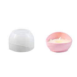 Белый Силиконовые формы, формы для подсвечников, формы для литья гипсовой смолы, полукруглый, белые, 106x70 мм