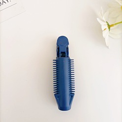 Bleu Acier Pince volumisante en plastique pour racines de cheveux pour femmes, outil de coiffure bricolage pinces moelleuses rouleaux, bleu acier, 100mm
