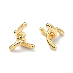 Real 18K Gold Plated Brass Beads, Twist Knot, Real 18K Gold Plated, 15x15x11mm, Hole: 0.6mm