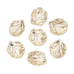 Oro Colgantes de plástico CCB galvanizados, encantos de pétalos, dorado, 20x17x5 mm, agujero: 1.5 mm