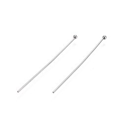 Stainless Steel Color 304 Stainless Steel Ball Head Pins, Stainless Steel Color, 39.5x1.8x0.7mm