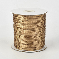 BurlyWood Eco-Friendly Korean Waxed Polyester Cord, BurlyWood, 0.8mm, about 174.97 yards(160m)/roll