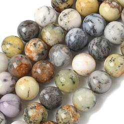 Африканский Опал Природные африканские опал бусины пряди, круглые, 12 мм, отверстие : 0.8~1 мм, около 34 шт / нитка, 14.76'' (37.5 см)
