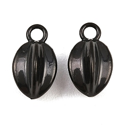 Черный 304 подвески из нержавеющей стали, очарование карамболы, ионное покрытие (ip), чёрные, 16x9x9 мм, отверстие : 2.4 мм