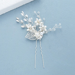 silver Handmade Pearl Bridal Hair Comb for Wedding Dress Accessories