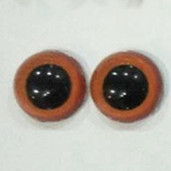 Sienna Craft Plastic Doll Eyes, Stuffed Toy Eyes, Half Round, Sienna, 10mm
