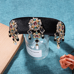 long tassel Luxury Rhinestone Headband for Women, Elegant and Versatile Hair Accessory