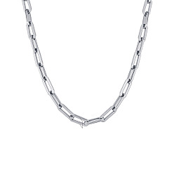 Нержавеющая Сталь Цвет Ожерелья-цепочки из нержавеющей стали для женщин, цвет нержавеющей стали, 15.75~15.94 дюйм (40~40.5 см)