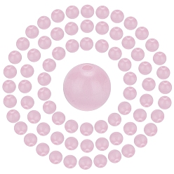 Pink SUNNYCLUE 100Pcs Cat Eye Beads, Round, Pink, 6mm, Hole: 1mm