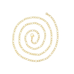 Золотой Мужское колье 201 из нержавеющей стали figaro chains, золотые, 21.65 дюйм (55 см), широк: 3 мм