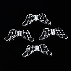 Clear Transparent Acrylic Beads, Wing, Clear, 29x12x3.5mm, Hole: 1.8mm, about 1220pcs/500g