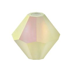 80100 20019 Jonquil AB Matt Хрустальные бусины preciosa®, чешский хрусталь, биконус(451 69 302 рондель), 80100 20019 жонкиль аб матовый, 4 мм, отверстие : 0.8 мм