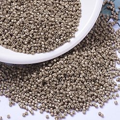 (DB1162) Гальванический Матовый Шампанский Бусины miyuki delica, цилиндр, японский бисер, 11/0, (db 1162) оцинкованное матовое шампанское, 1.3x1.6 мм, отверстие : 0.8 мм, Около 2000 шт / 10 г