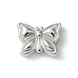 Platino Abalorios de aleación, mariposa, Platino, 11x14.5x4 mm, agujero: 1.5 mm