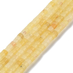Pale Goldenrod Natural Jade Beads Strands, Disc, Dyed, Heishi Beads, Pale Goldenrod, 2x3mm, Hole: 0.8mm, about 178pcs/strand, 15.04''(38.2cm)