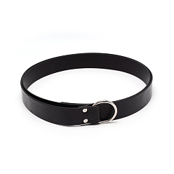 Black PU Leather Belts, Embossed Waist Blet with Alloy Clasps, Black, 63-3/4 inch(162cm)