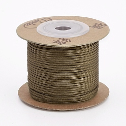 Coffee Nylon Cords, String Threads Cords, Round, Coffee, 1.5mm, about 27.34 yards(25m)/roll