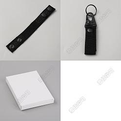 Черный Нейлоновые тактические широкие петли для ремня, с брелоками из полиэстера, чёрные, 190x25x8.5 мм