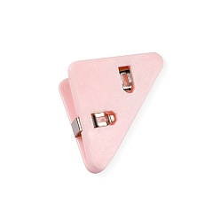 Pink Opaque Plastic Triangle File Corner Clips, Bookmarking Clip, Prevent Books Curling, Office School Supplies, Pink, 39x50mm