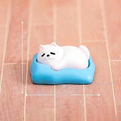 Белый Мини-модель собаки из смолы, аксессуары для кукольного домика с микро-ландшафтом, притворяясь опорными украшениями, белые, 35x17 мм