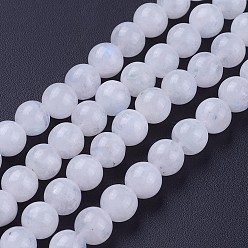 Rainbow Moonstone Brins de perles de pierre de lune arc-en-ciel naturel, classe ab, ronde, 6mm, Trou: 1mm, Environ 62~68 pcs/chapelet, 15.3 pouce (39 cm)