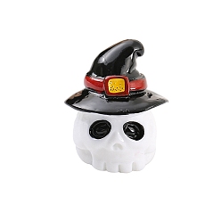 Skull Пластиковые фигурки на тему Хэллоуина, украшения для дисплея, миниатюрные украшения, для украшения дома, череп, 29x25 мм