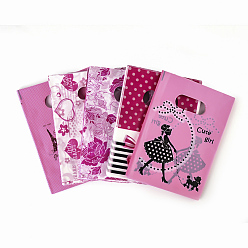 Ярко-Розовый Печатных пластиковые мешки, прямоугольные, ярко-розовый, 20x15 см