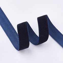 Midnight Blue Single Face Velvet Ribbon, Midnight Blue, 3/8 inch(9.5~10mm), about 50yards/roll(45.72m/roll)