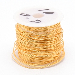Golden Copper Craft Wire, Round Wire, with Spool, Golden, 20 Gauge, 0.8mm, 10m/roll