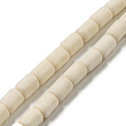 Howlite Synthetic Howlite Beads Strands, Column, 4~4.5x3~3.5mm, Hole: 0.9mm, about 84pcs/strand, 14.76 inch(37.5cm)