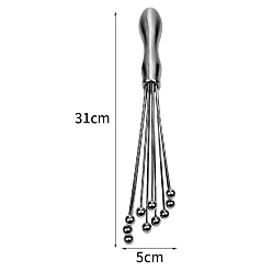 Нержавеющая Сталь Цвет Не тускнеет 430 венчик для взбивания яиц из нержавеющей стали, инструмент для выпечки, цвет нержавеющей стали, 310x50 мм