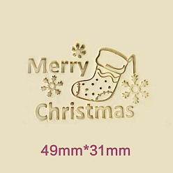 Christmas Sock Pattern Tampons en résine transparente, chapitres de timbres de savon faits à la main bricolage, clair, motif de chaussette de noël, 3.1x4.9 cm