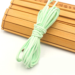Pale Green Faux Suede Cord, for Leathercraft, Pale Green, 3x1.6mm, about 5.47 Yards(5m)/Bundle