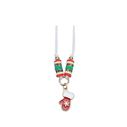 Necklace 12 Colorful Christmas Tree & Santa Claus Bracelet and Necklace Set for Kids