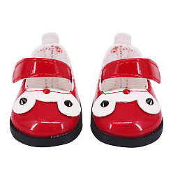 Красный Кожаные туфли из искусственной кожи, принадлежности для изготовления кукол, красные, 50 мм, 2 шт / пакет