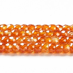 Chocolate Cubic Zirconia Bead Strands, Faceted Rondelle, Chocolate, 3x2mm, Hole: 0.6mm, about 164~172pcs/strand, 14.57~14.88 inch(37~37.8cm)