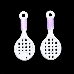 Фиолетовый Подвески из эмали и сплава, стойки покрытие, прелести ракетки, окрашеные, без кадмия, без никеля и без свинца, фиолетовые, 20x8x2.5 мм, отверстие : 1.2 мм