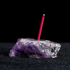 amethyst Natural crystal original stone incense powder purple white crystal crystal block incense burner for Buddha incense base crystal gravel