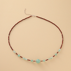 Золотой Ожерелья из круглых бусин из натуральной яшмы пикассо и зеленого клубничного кварца, с 925 цепочкой из стерлингового серебра, золотые, 15.75 дюйм (40 см)