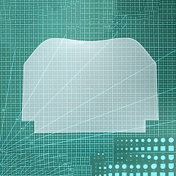 Белый М-образный матовый пластиковый шаблон трафарета для кошелька, инструмент для кошелька с металлической застежкой, белые, 19 см