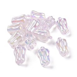 Plum UV Plating Luminous Transparent Acrylic Pendants, Glow in The Dark, Bell Pepper, Plum, 25.5x17x16.5mm, Hole: 3.5mm
